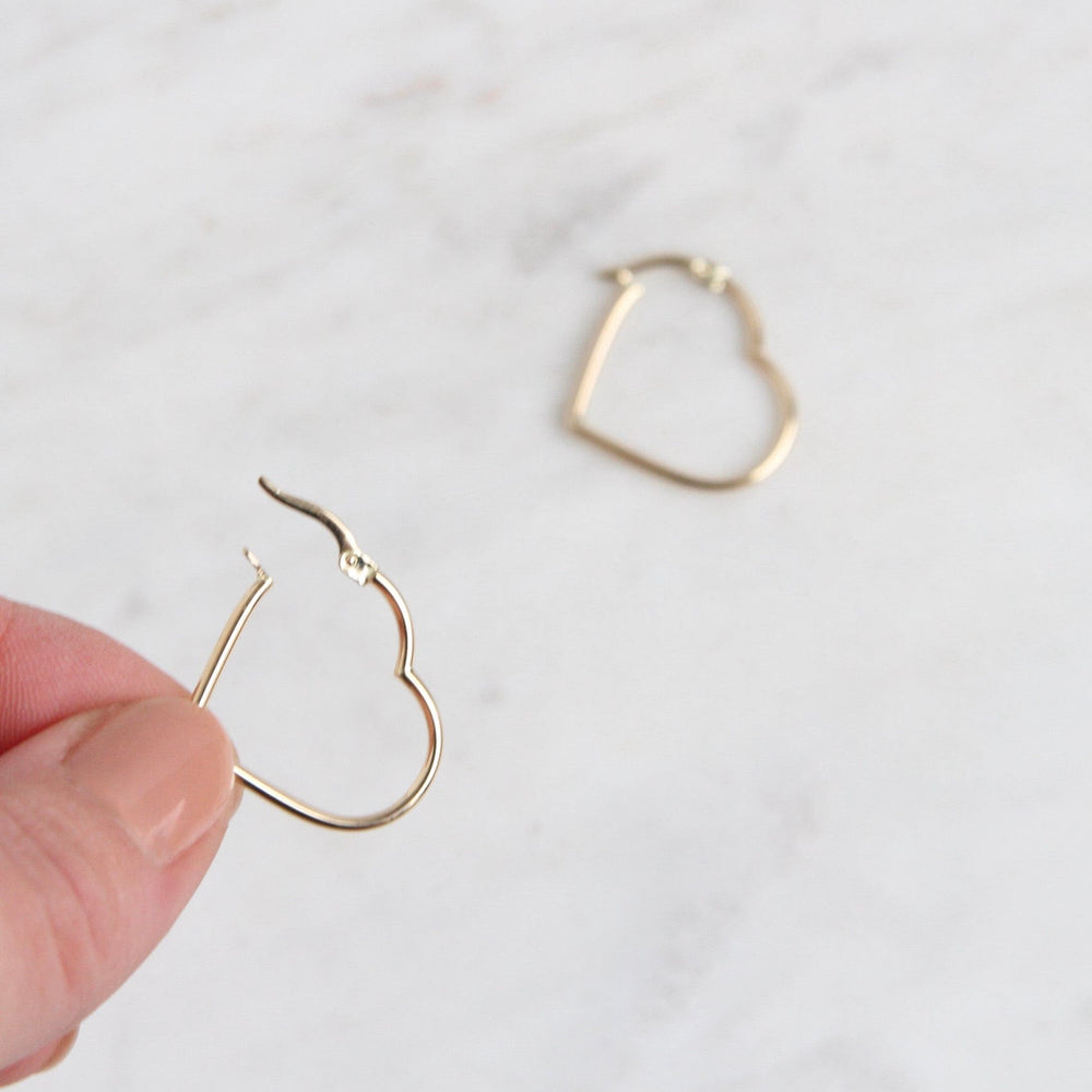 
                      
                        EAR-14K 14k Gold Heart Hoops
                      
                    