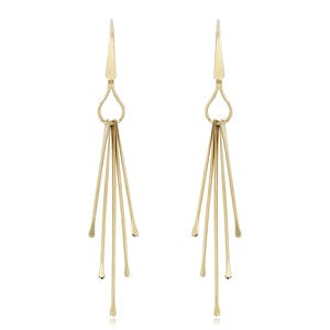 EAR-14K 14k Gold Long Dangling Sticks Earring