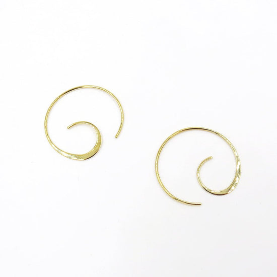 EAR-14K 14k Gold Medium Swirl Hoop
