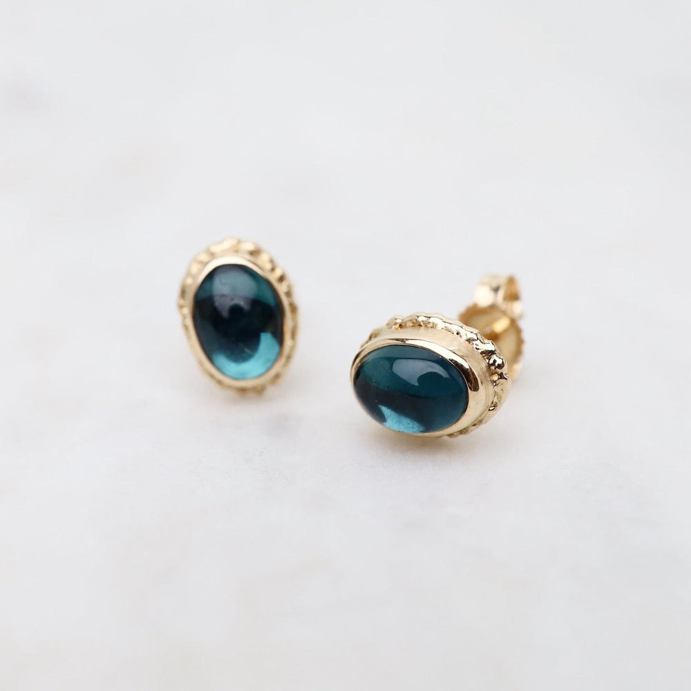 
                      
                        EAR-14K 14K Gold Post Earrings with Oval Smooth Indicolite
                      
                    