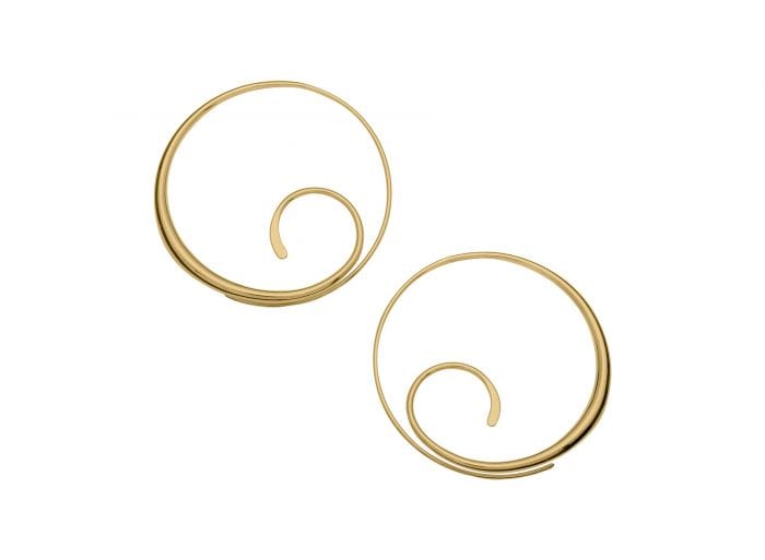 EAR-14K 14K Gold Scrolling Hoops