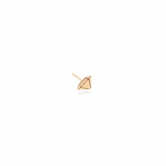 Load image into Gallery viewer, EAR-14K 14K GOLD SINGLE ITTY BITTY FACETED DIAMOND STUD
