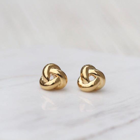 EAR-14K 14k Gold Small Love Knot Post Earrings