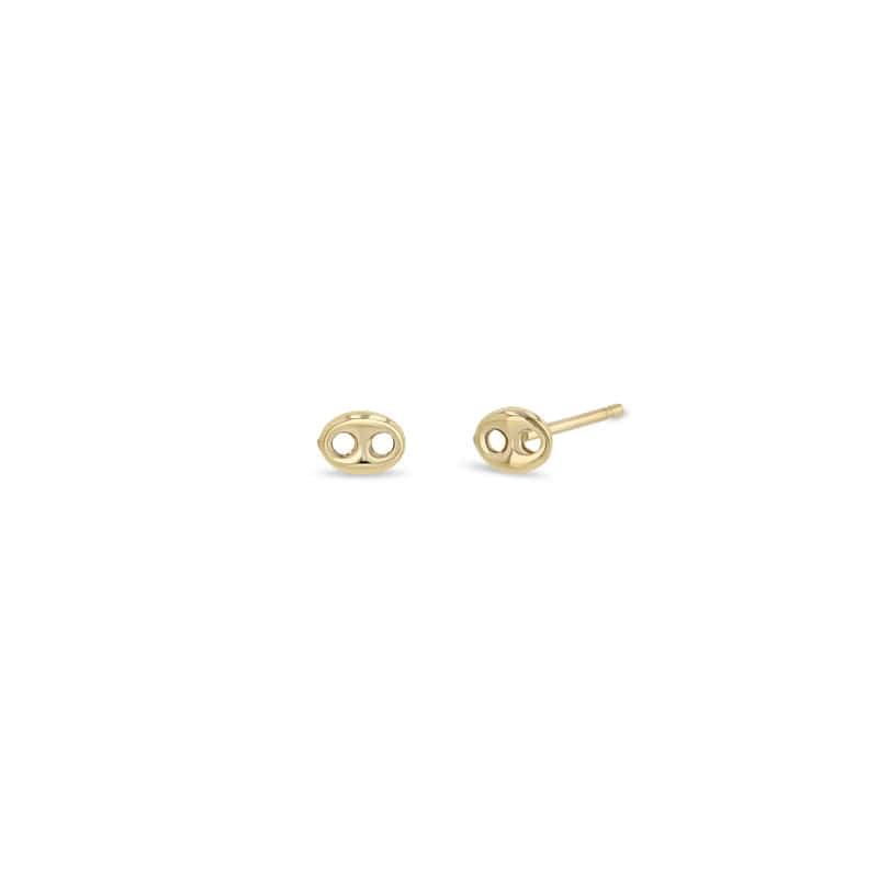 EAR-14K 14k Gold Small Mariner Link Stud Earrings