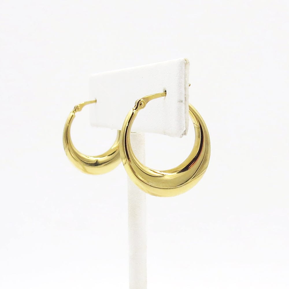 EAR-14K 14k Gold Small Polished Crescent Hoop