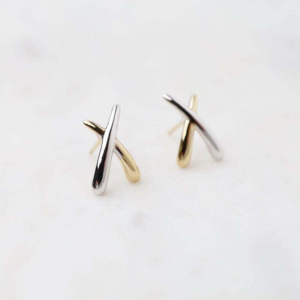 
                      
                        EAR-14K 14K Gold Two Tone Small "X" Post Earring
                      
                    