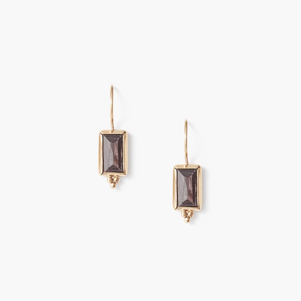 EAR-14K 14K Hypersthene Windowpane Earrings