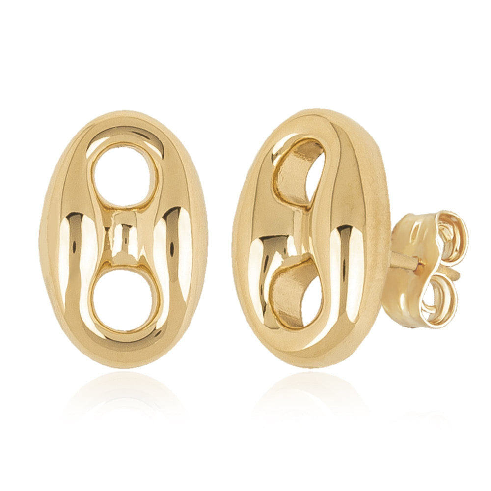 
                  
                    EAR-14K 14K Medium Mariner Link Stud Earrings
                  
                