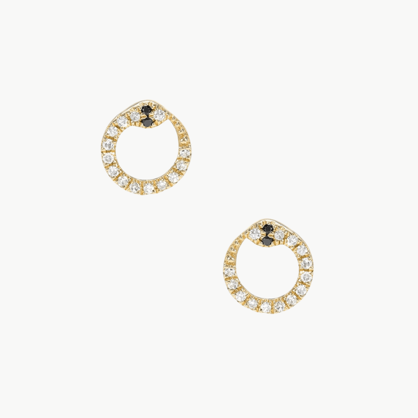 EAR-14K 14K Mini Ouroboros Post Earrings