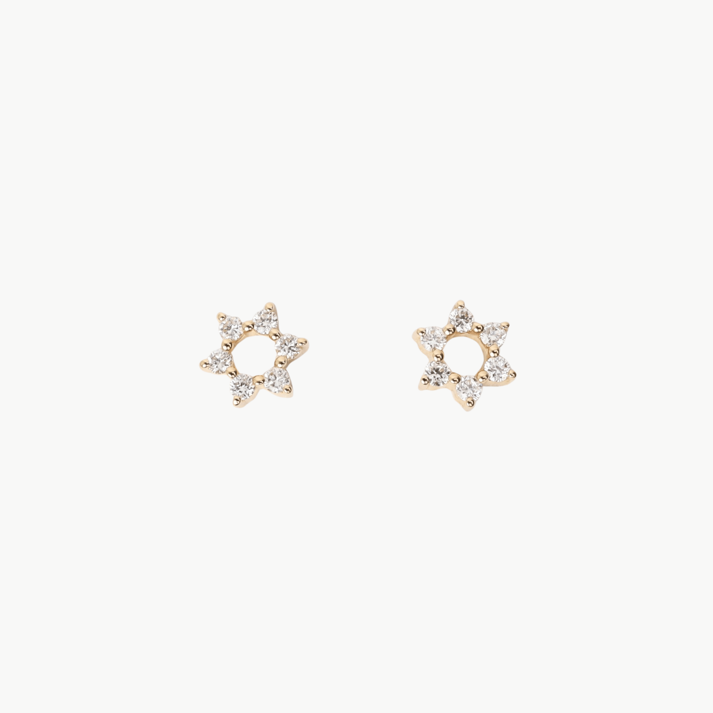 EAR-14K 14K Mini Star Of David Post Earrings