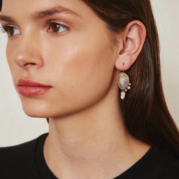 EAR-14K 14K Moonstone Mix Pompeii Earrings