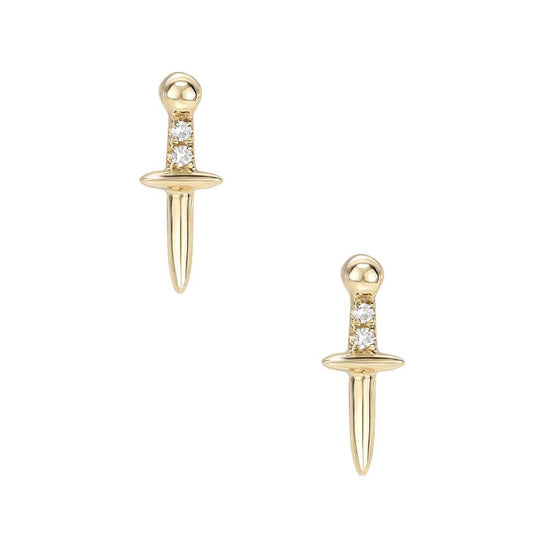 Petite Dog Bone Post Earrings – Dandelion Jewelry