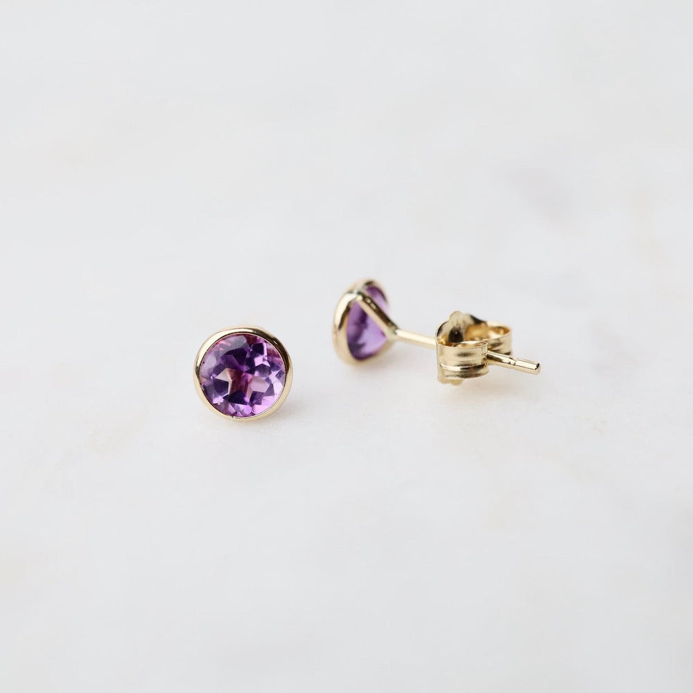 
                      
                        EAR-14K 14k Pink Amethyst Bezel Studs
                      
                    