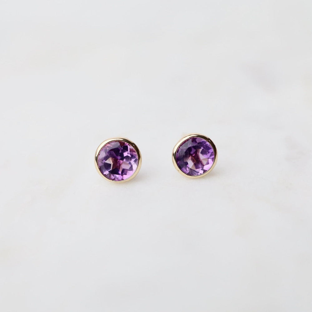 
                      
                        EAR-14K 14k Pink Amethyst Bezel Studs
                      
                    