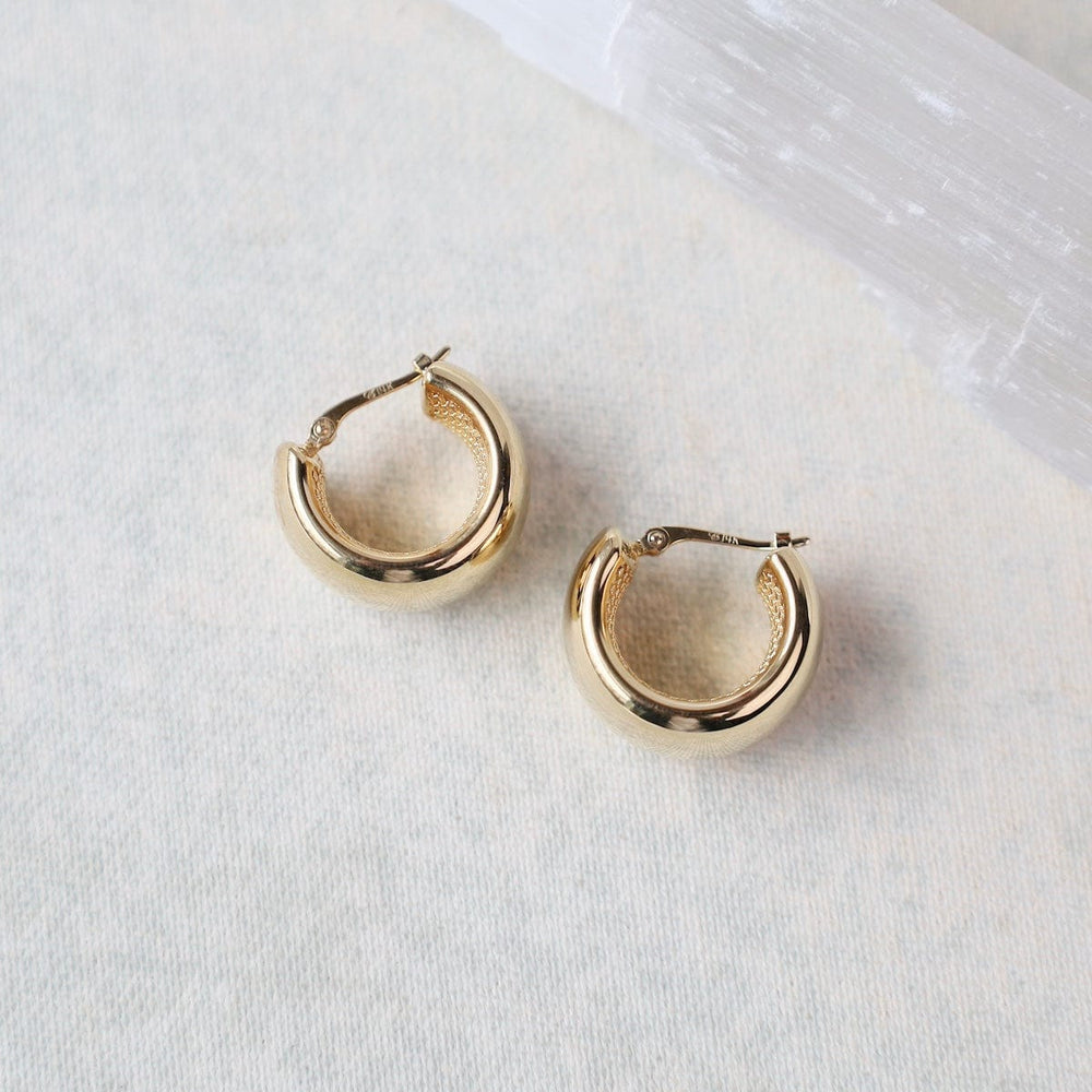 
                      
                        EAR-14K 14k Plain Band Hoops
                      
                    