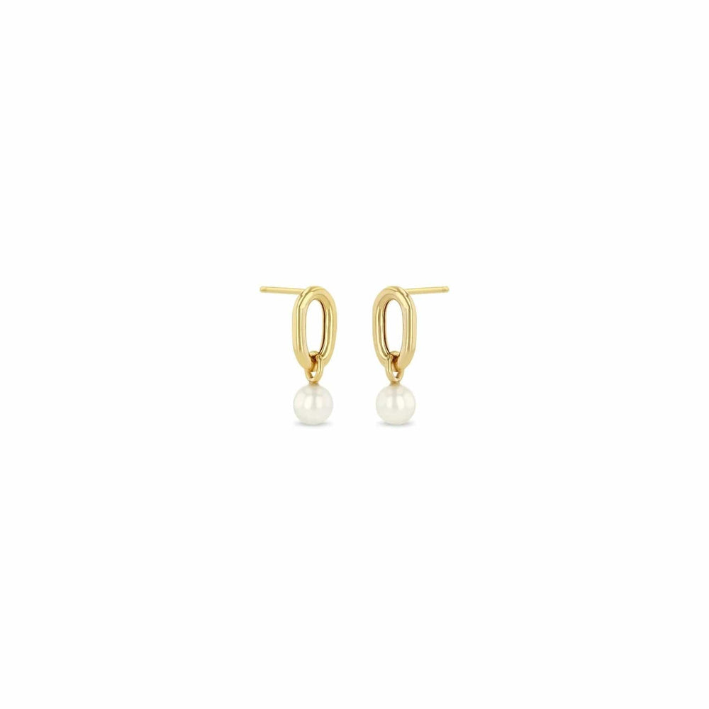 
                      
                        EAR-14K 14k Single Extra-Extra Large Square Oval Link &amp; Pearl Drop Earrings
                      
                    