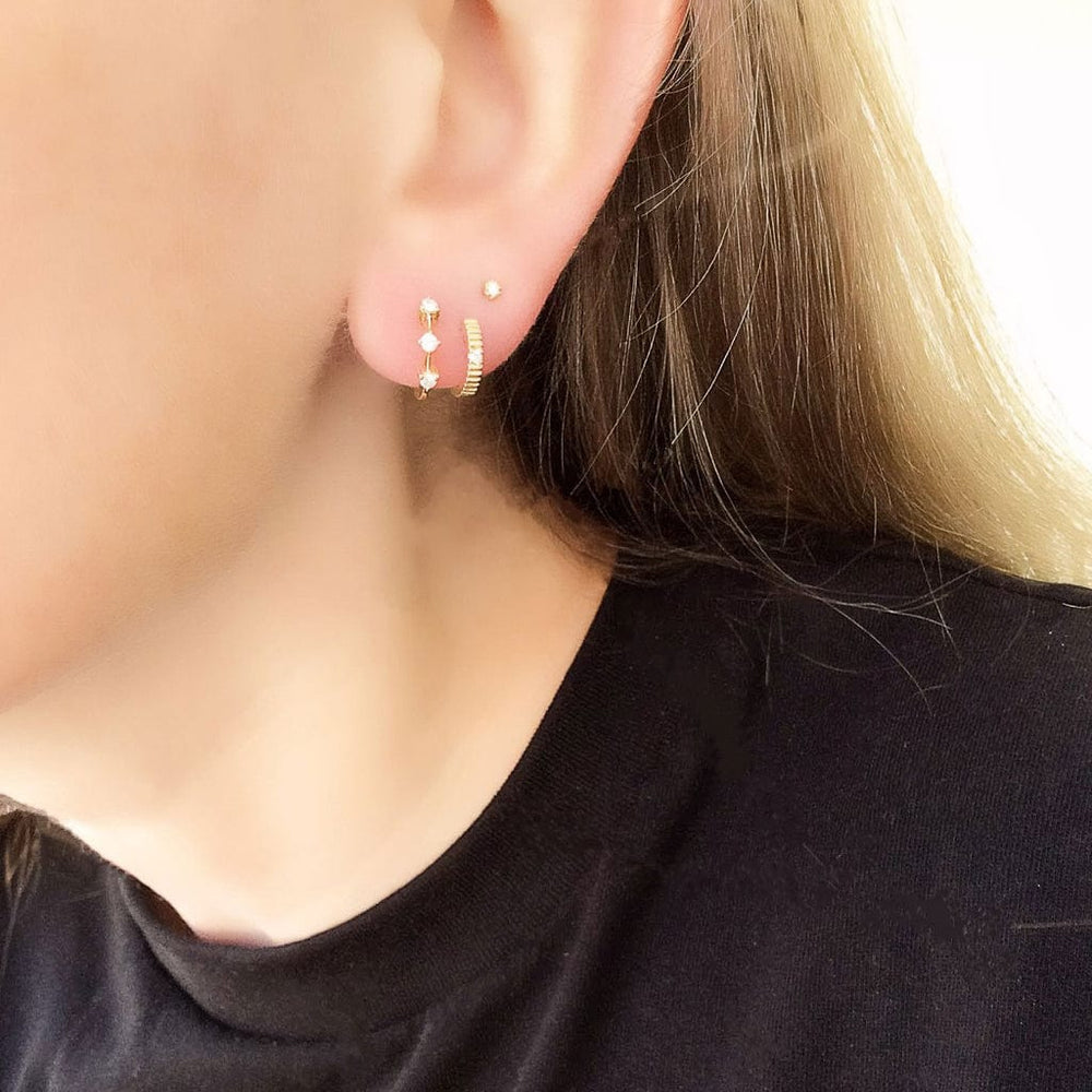 
                      
                        EAR-14K 14k Textured Huggies
                      
                    