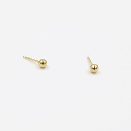 EAR-14K 14K Tiny Gold Ball Post Earrings