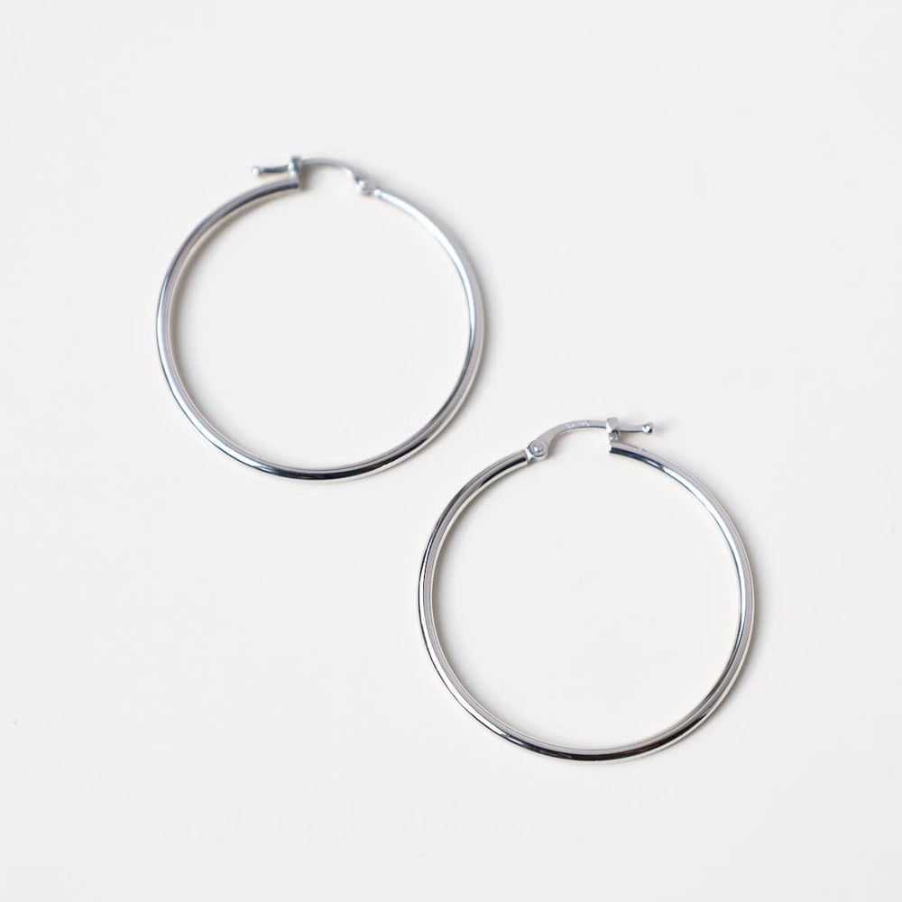 
                      
                        EAR-14K 14K  White Gold 1.5X30mm Tube Hoop
                      
                    