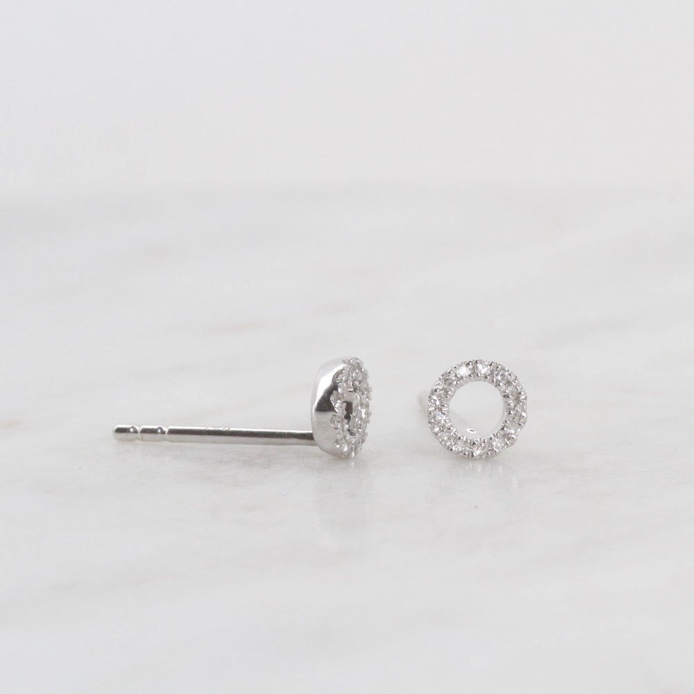 
                      
                        EAR-14K 14k White Gold Open Circle Diamond Post Earring
                      
                    