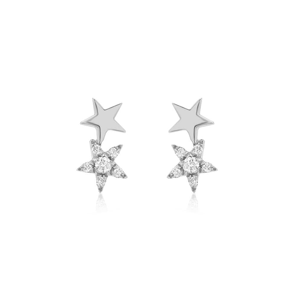 White Gold And Illusion Set Diamond Star Stud Earrings Available For  Immediate Sale At Sotheby's