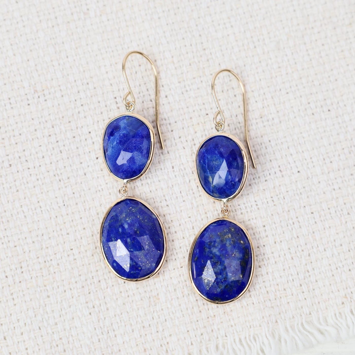 EAR-14K 14K Y Double Lapis Earrings
