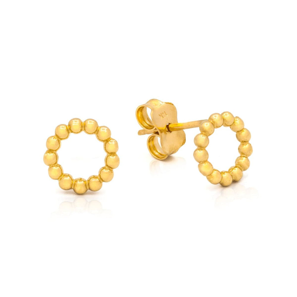 
                      
                        EAR-14K 14k Yellow Beaded Circle Post Earrings
                      
                    