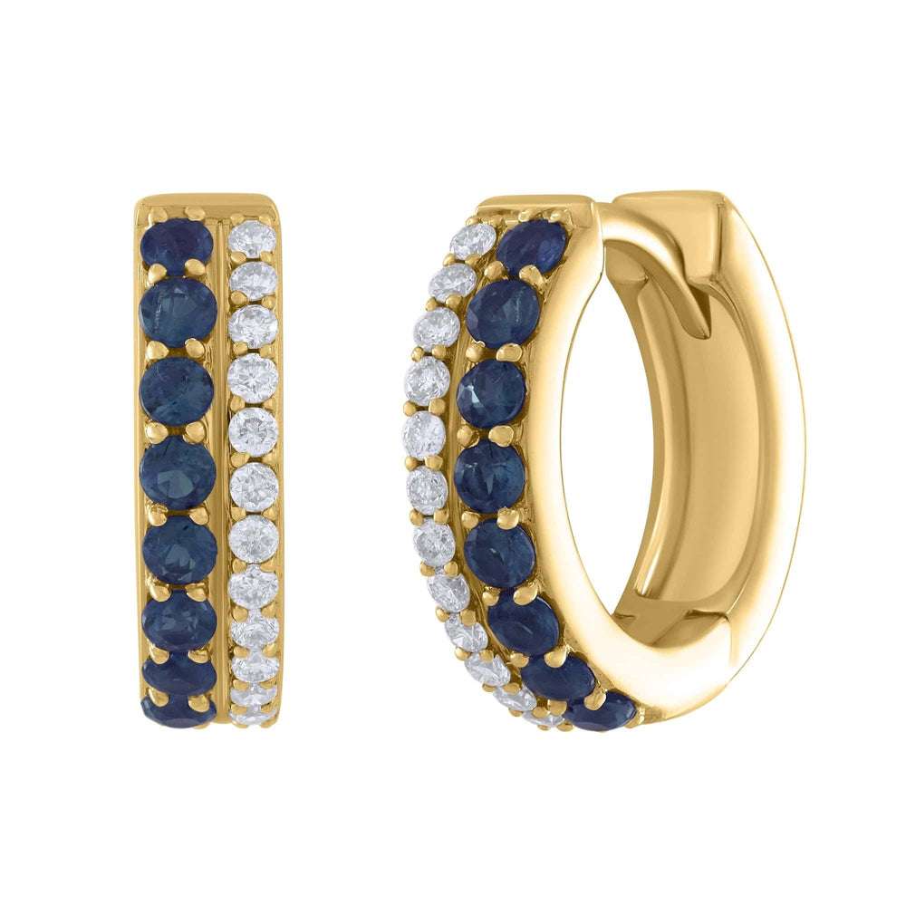 
                      
                        EAR-14K 14k Yellow Diamond & Blue Sapphire Huggies
                      
                    