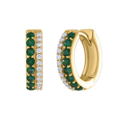 
                      
                        EAR-14K 14K Yellow Diamond & Emerald Huggies
                      
                    