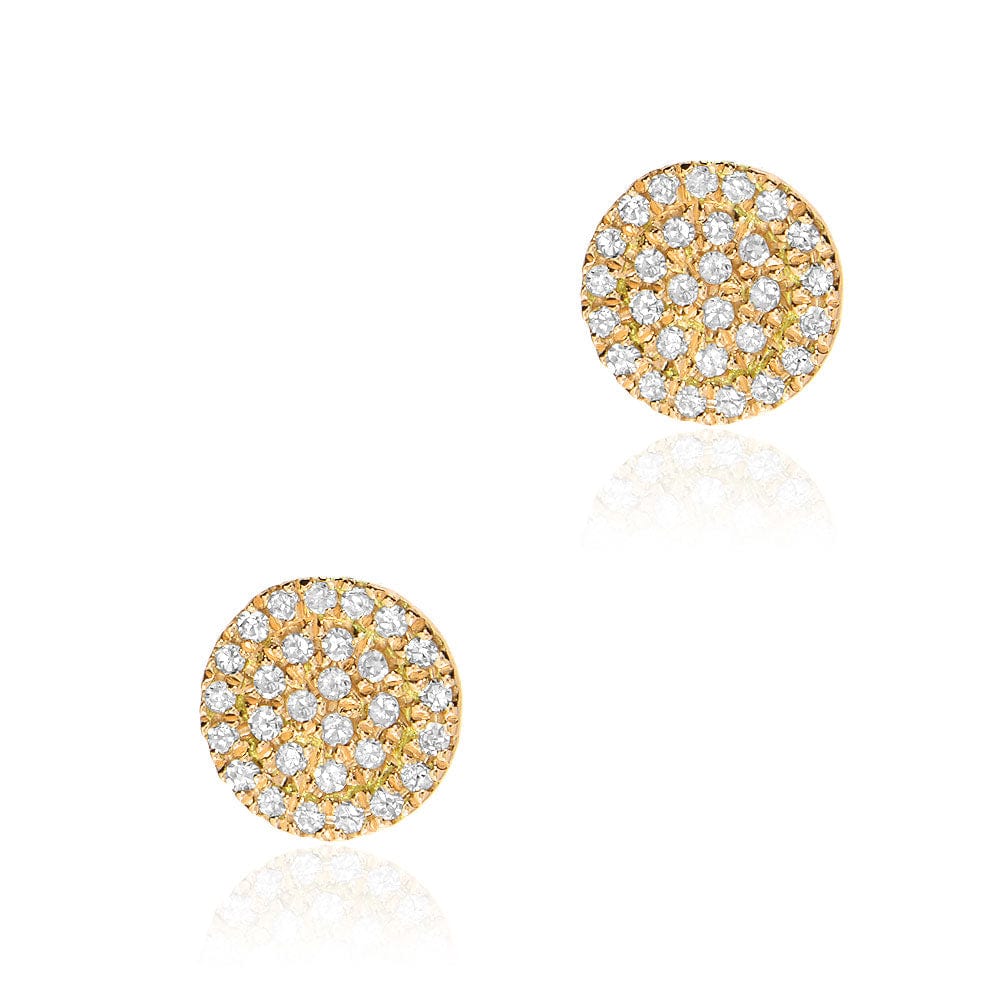 
                      
                        EAR-14K 14k Yellow Gold 6.5mm Diamond Pave Post Earrings
                      
                    