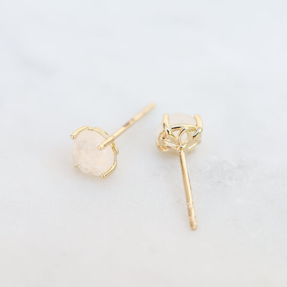 
                  
                    EAR-14K 14k Yellow Gold 6mm Round Rainbow Moonstone Post Earrings
                  
                