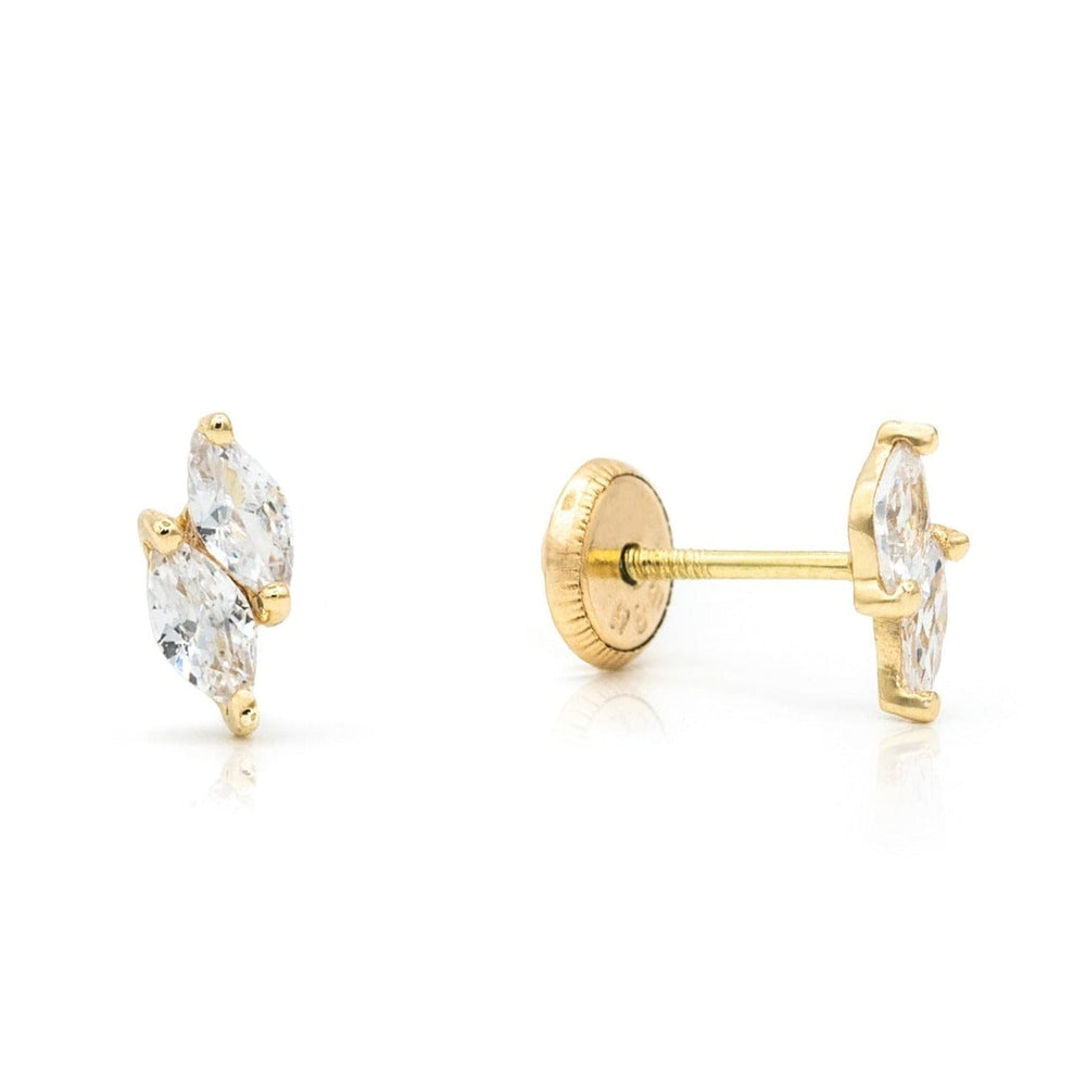 
                      
                        EAR-14K 14k Yellow Gold CZ Double Marquis Post Earrings
                      
                    