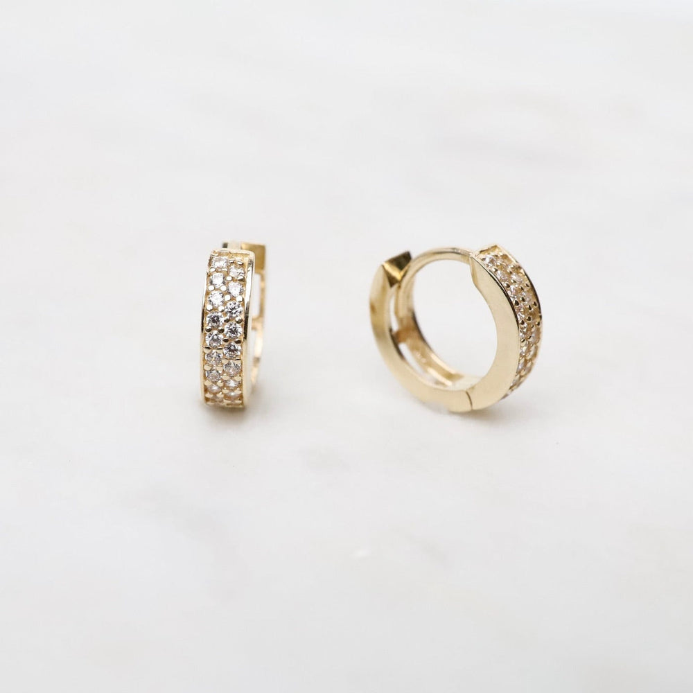 
                      
                        EAR-14K 14K Yellow Gold & CZ Huggie Hoops
                      
                    