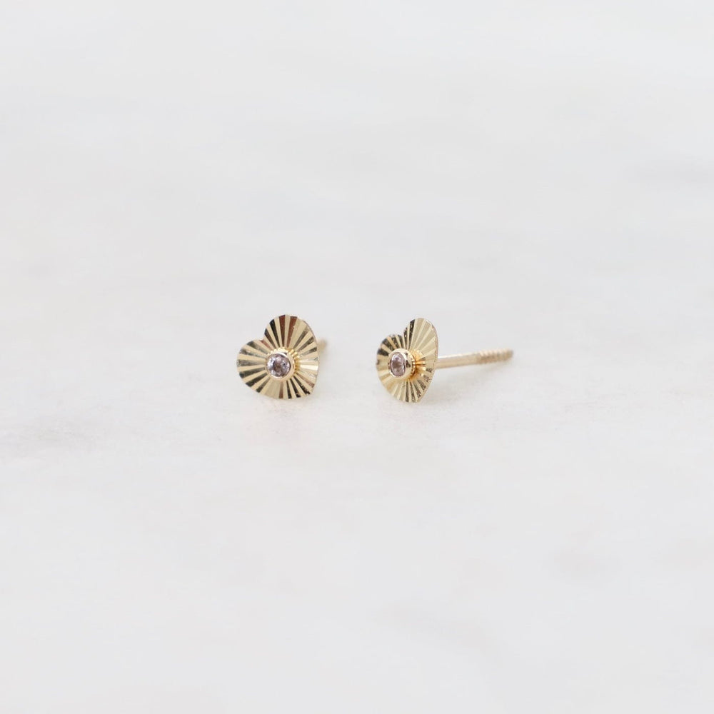 
                      
                        EAR-14K 14k Yellow Gold CZ Starburst Heart Post Earrings
                      
                    