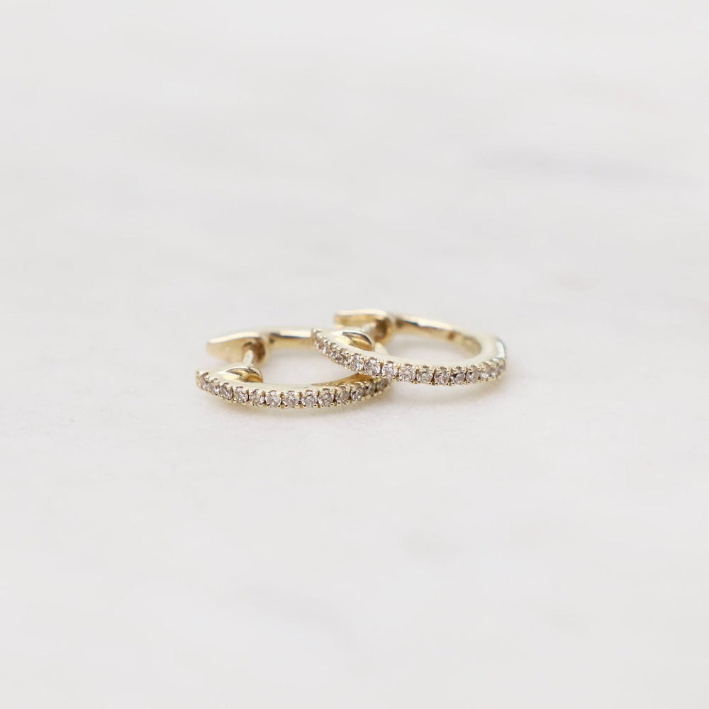 
                      
                        EAR-14K 14k Yellow Gold Dainty Diamond Huggies
                      
                    