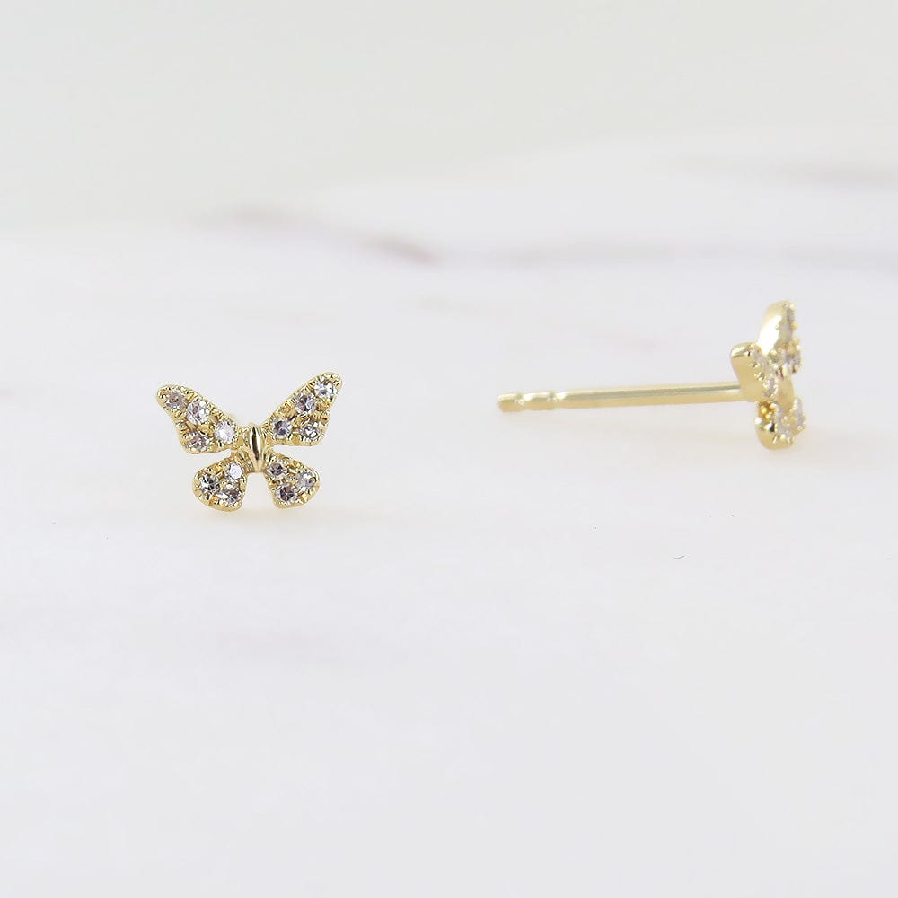 
                      
                        EAR-14K 14k Yellow Gold Diamond Butterfly Post Earrings
                      
                    