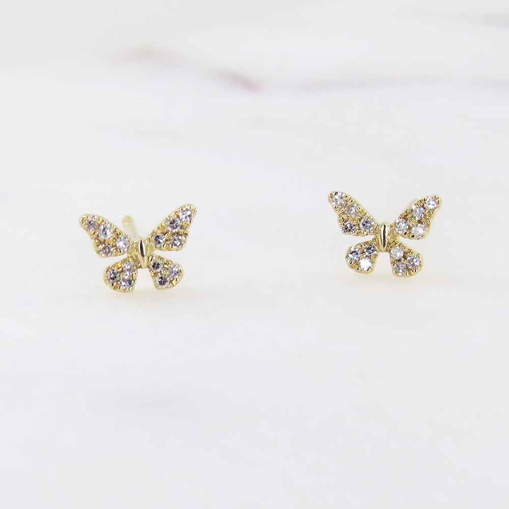 
                      
                        EAR-14K 14k Yellow Gold Diamond Butterfly Post Earrings
                      
                    