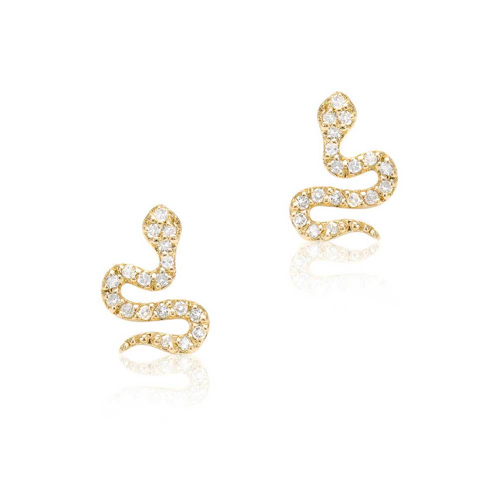 
                      
                        EAR-14K 14k Yellow Gold & Diamond Petite Snake Post Earrings
                      
                    