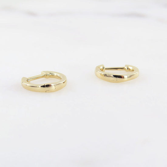 EAR-14K 14k Yellow Gold Extra Petite High Polish Huggies