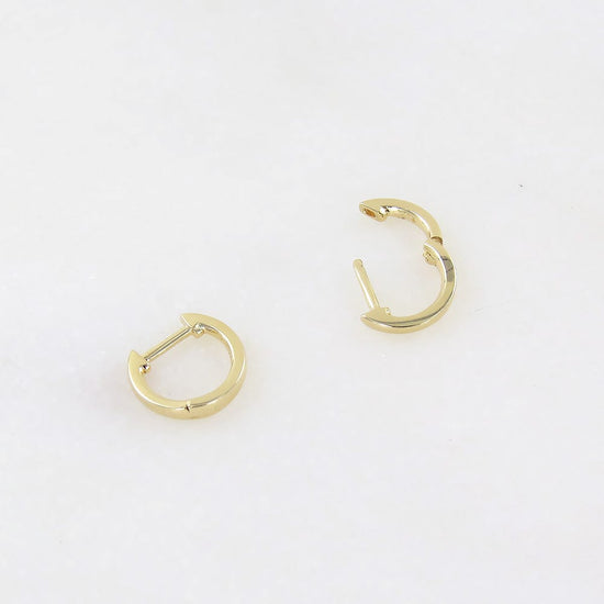 EAR-14K 14k Yellow Gold Extra Petite High Polish Huggies
