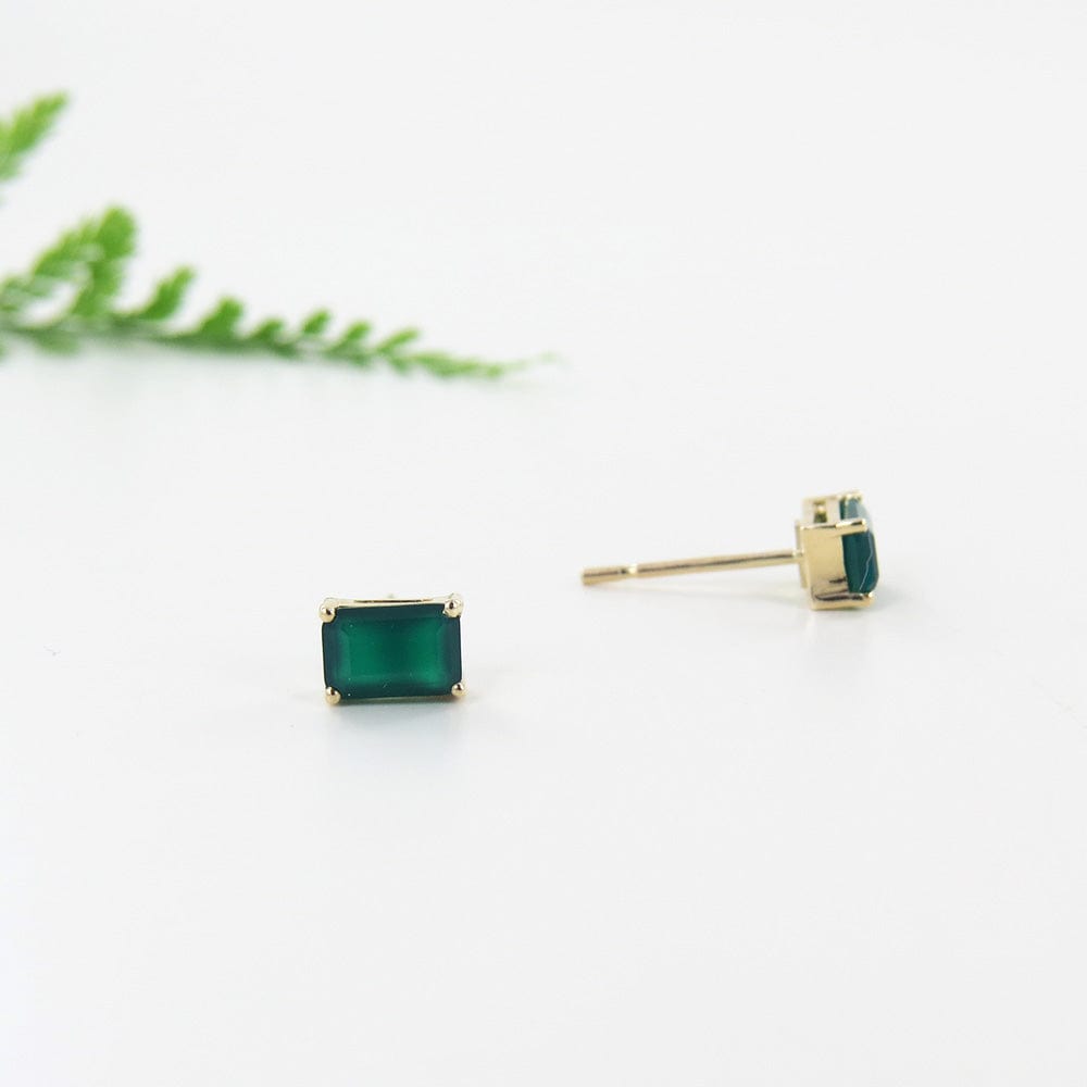 
                  
                    EAR-14K 14k Yellow Gold Green Onyx Post Earring
                  
                