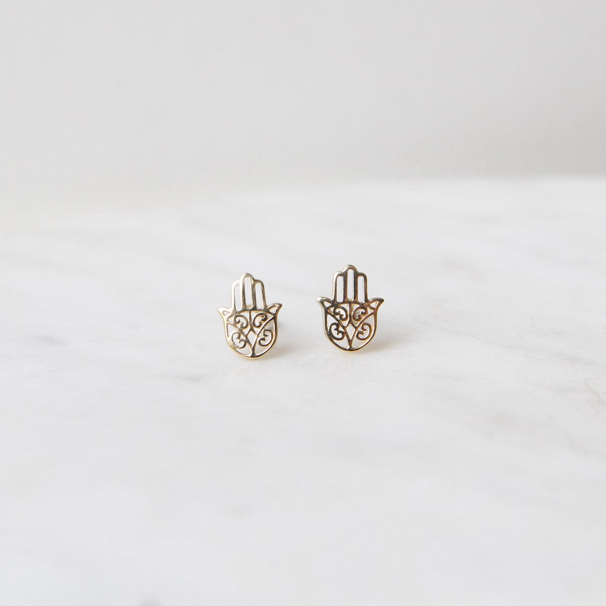 EAR-14K 14k Yellow Gold Hamsa Post Earring