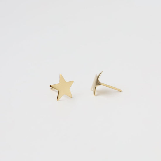 EAR-14K 14k Yellow Gold Medium Star Post Earring