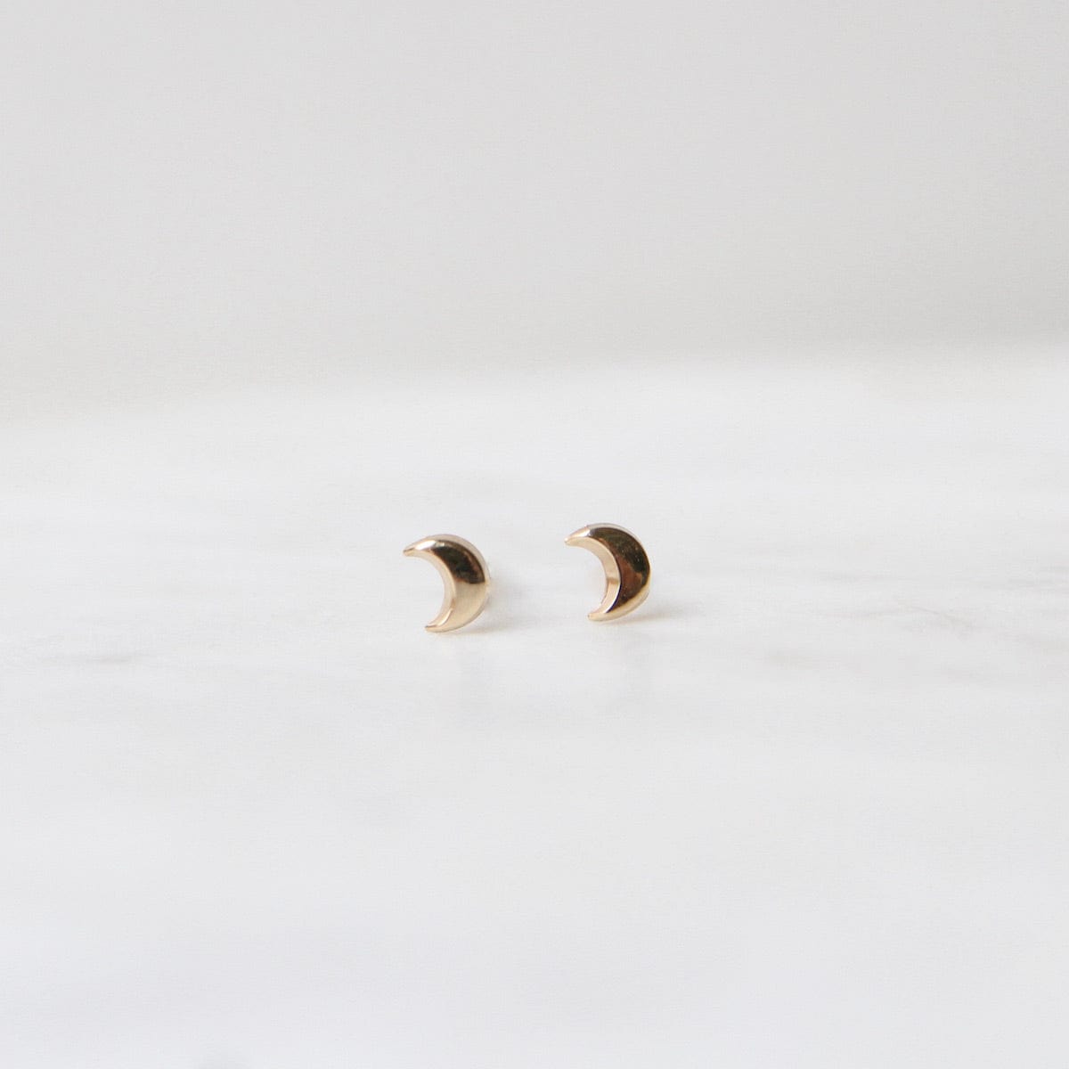 EAR-14K 14k Yellow Gold Mini Moon Post Earring