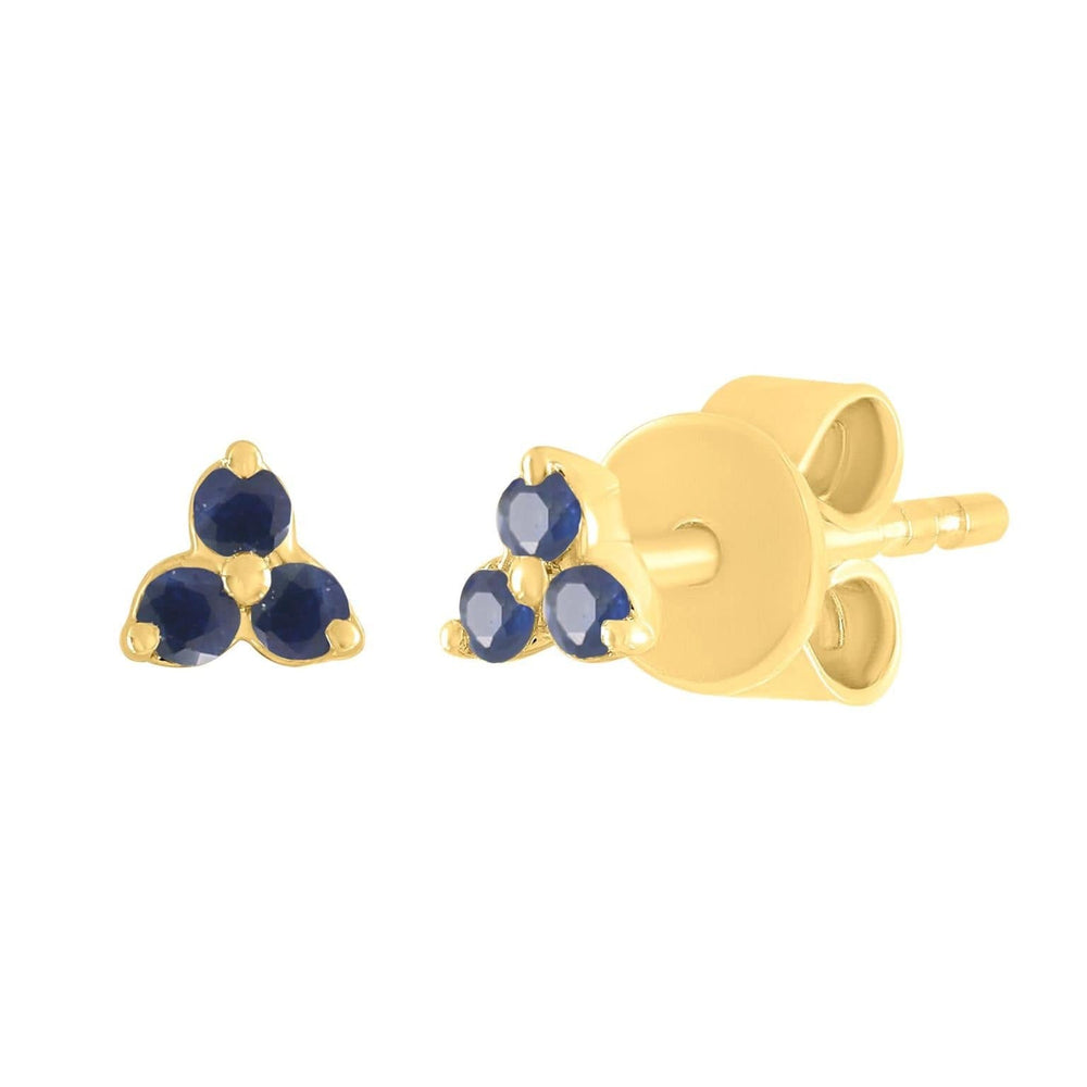 
                      
                        EAR-14K 14K Yellow Gold Mini Trio Blue Sapphire Post Earrings
                      
                    