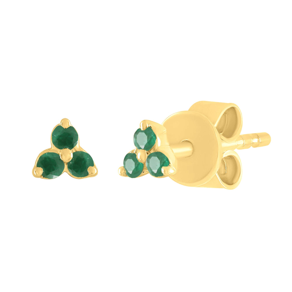 
                      
                        EAR-14K 14K Yellow Gold Mini Trio Emerald Post Earrings
                      
                    