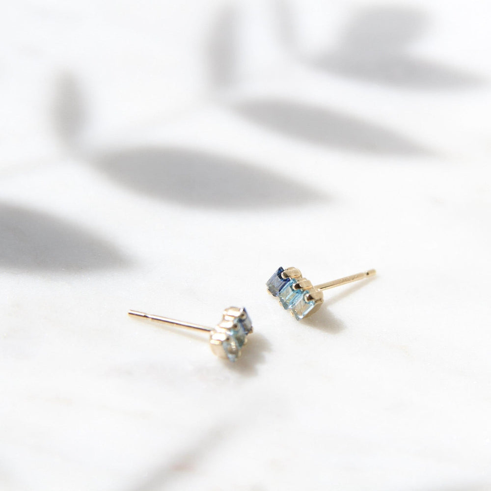 
                  
                    EAR-14K 14k Yellow Gold Mixed Blue Baguette Bar Earring
                  
                