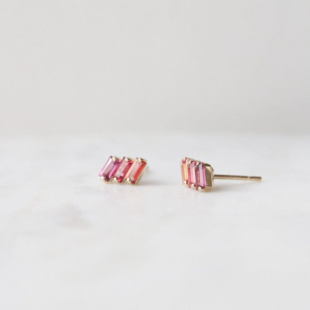 
                      
                        EAR-14K 14k Yellow Gold Mixed Pink Baguette Bar Earring
                      
                    