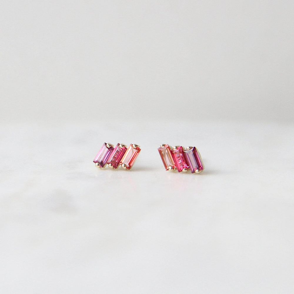 
                      
                        EAR-14K 14k Yellow Gold Mixed Pink Baguette Bar Earring
                      
                    