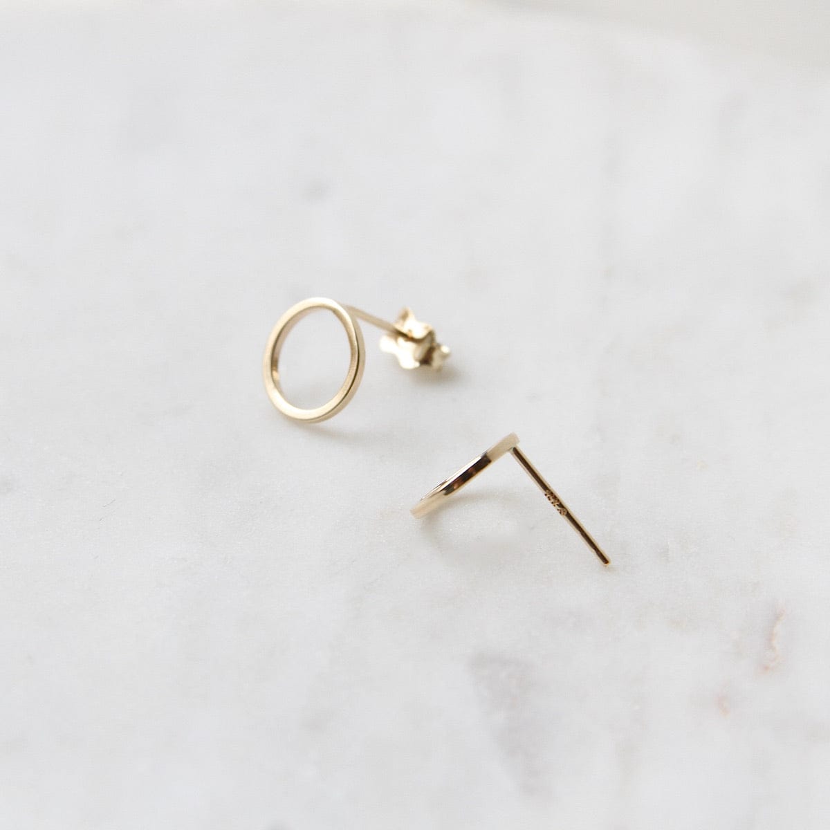 Load image into Gallery viewer, EAR-14K 14k Yellow Gold Open Circle Post Earring
